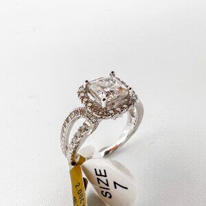 925 Sterling Sliver Moissanite Wedding/Engagement Ring, 2.0ctw VVS Stones Hip Ho